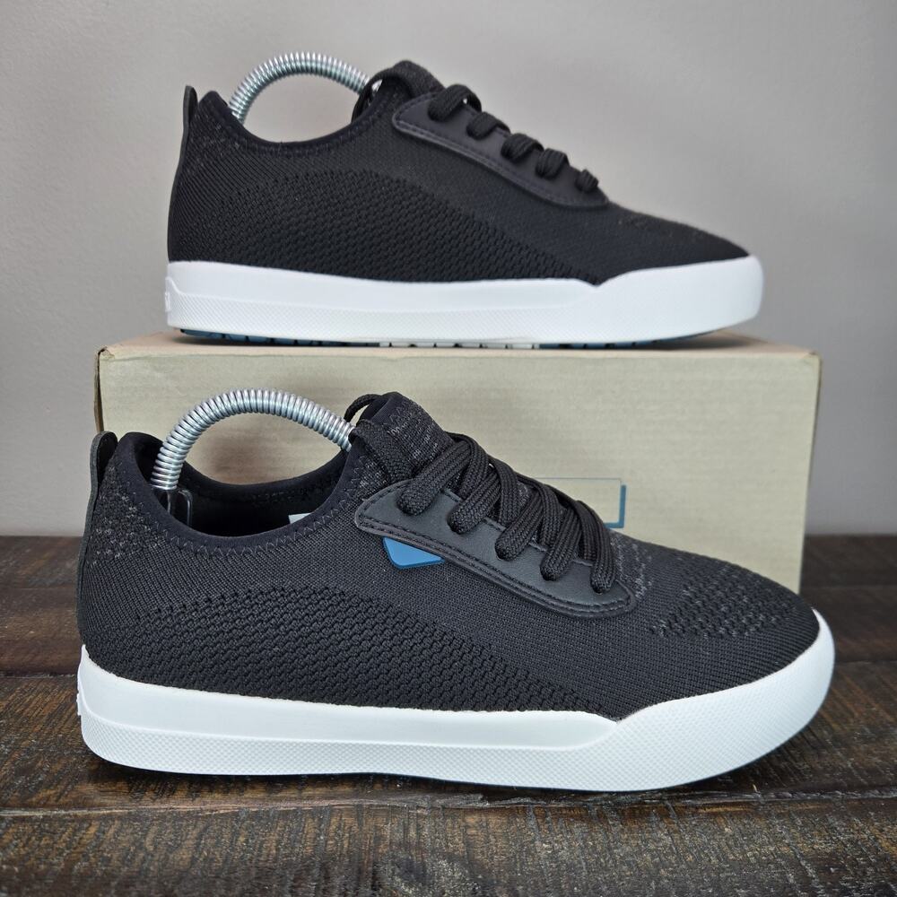 Vessi Black Knit Women's Sneakers with White Sole